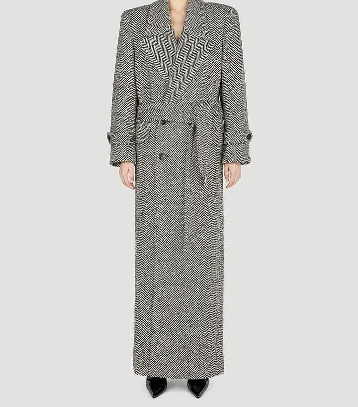 Oversized Virgin-Wool Belted Coat