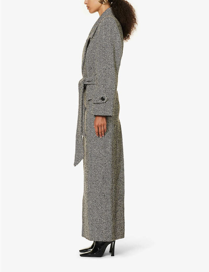 Oversized Virgin-Wool Belted Coat