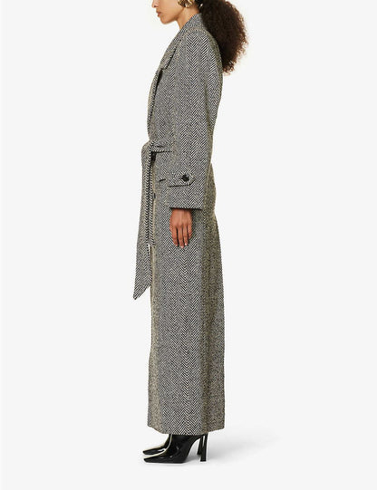 Oversized Virgin-Wool Belted Coat