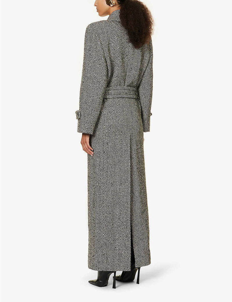 Oversized Virgin-Wool Belted Coat