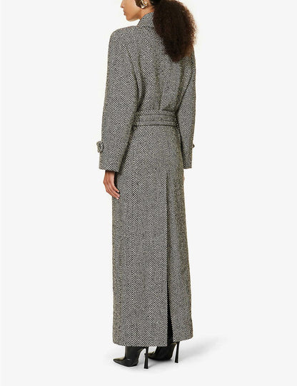 Oversized Virgin-Wool Belted Coat