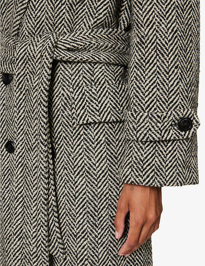 Oversized Virgin-Wool Belted Coat