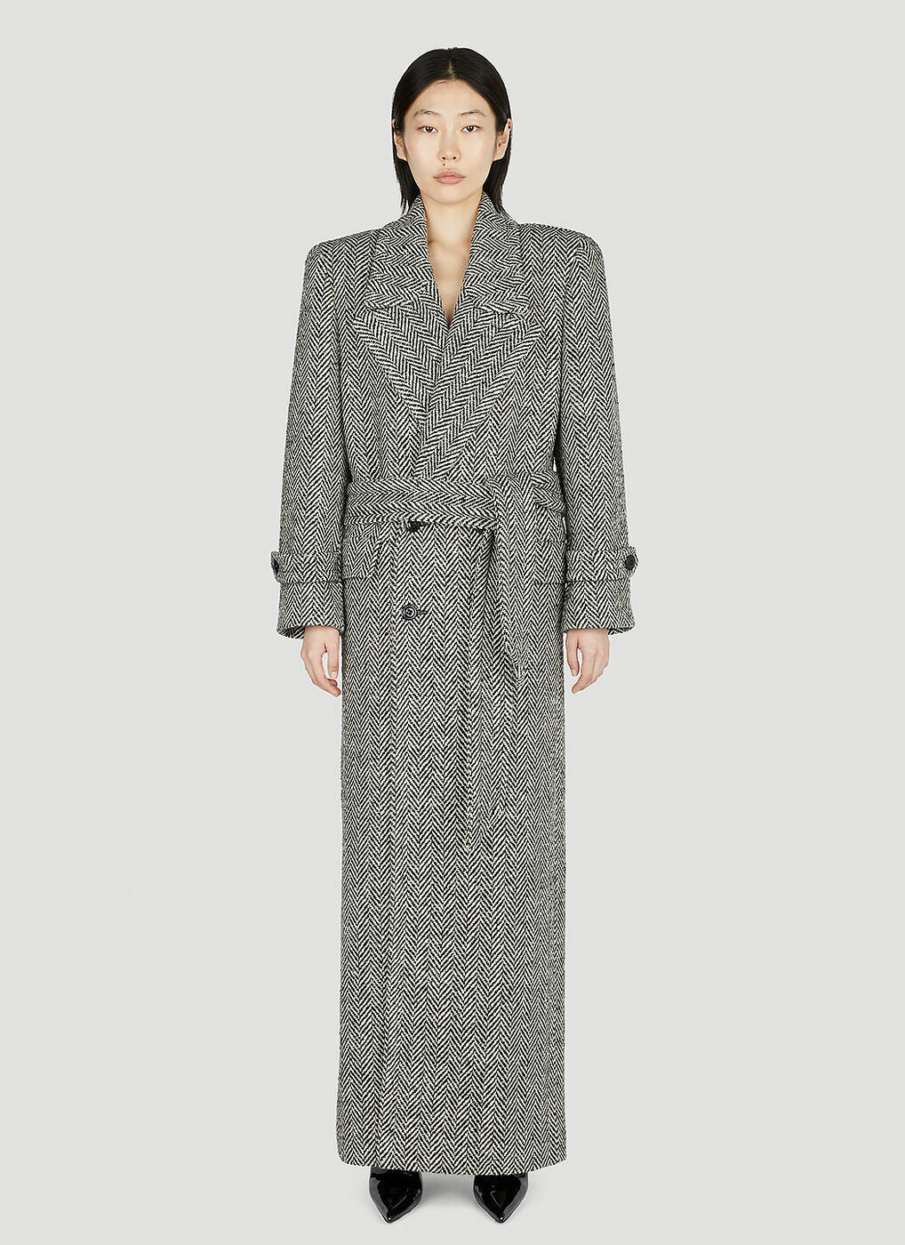Oversized Virgin-Wool Belted Coat